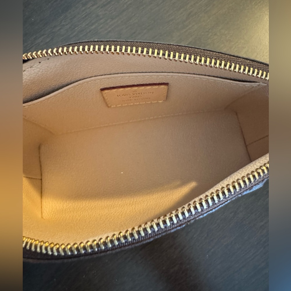 Authentic Louis Vuitton Monogram Dome Cosmetic Pouch - Brown with Gold Monogram - Picture 11 of 16